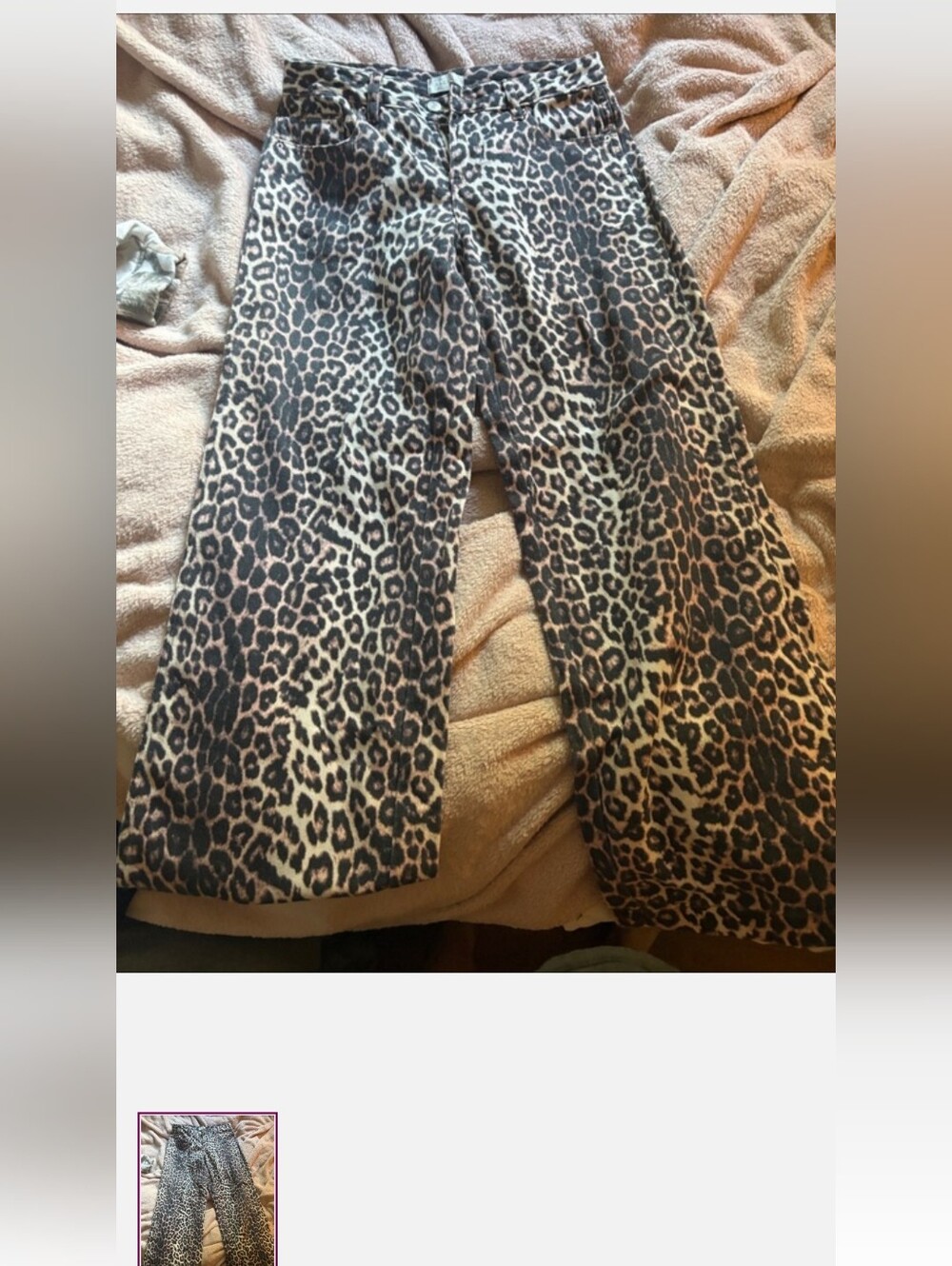 PacSun Leopard-Print Wide Leg Pants in Brown and Black